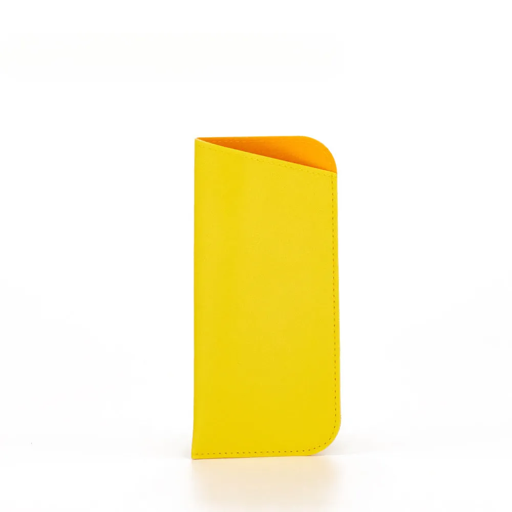 Whoelsale Solid Candy Colored Angled PU Eyewear Storage Bag