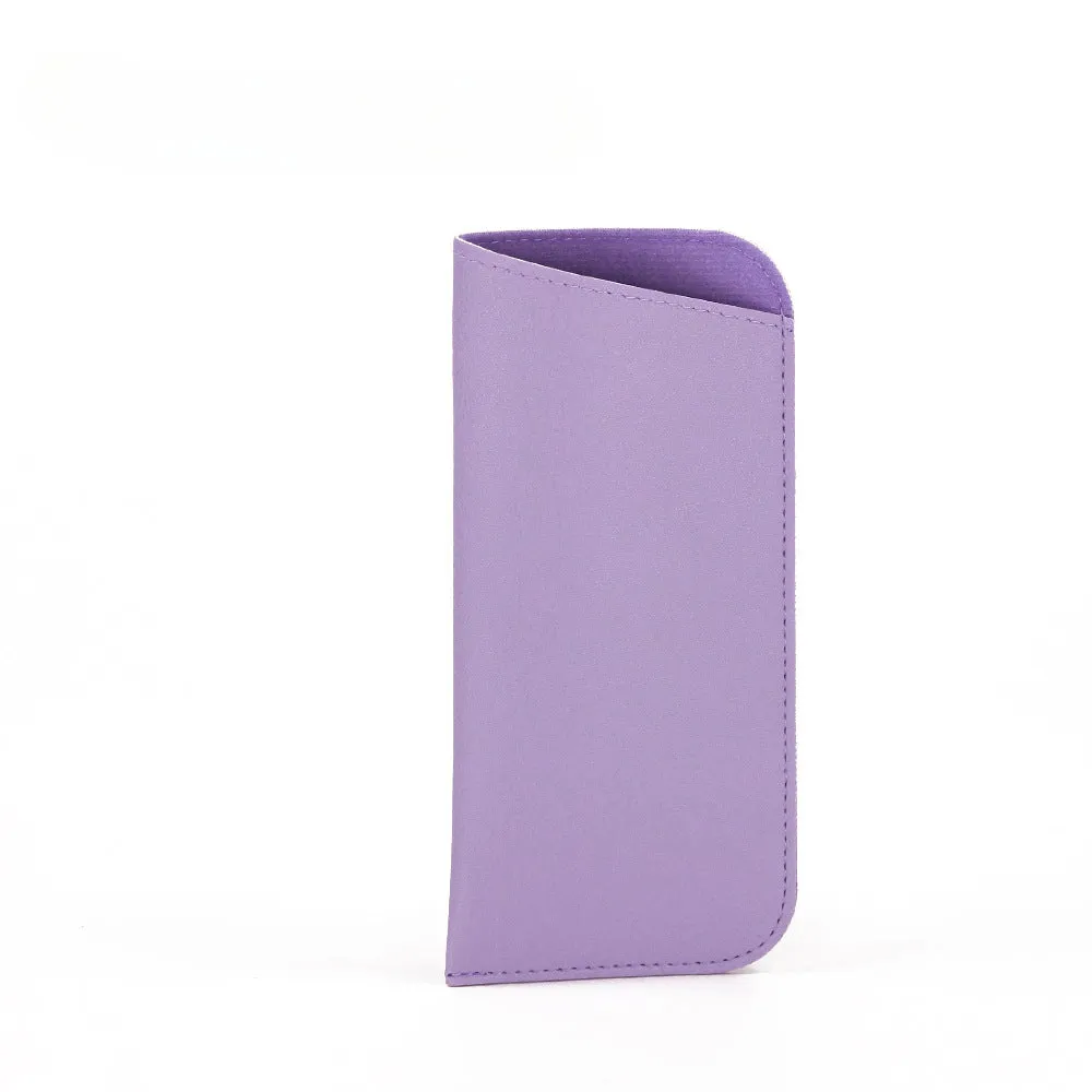 Whoelsale Solid Candy Colored Angled PU Eyewear Storage Bag