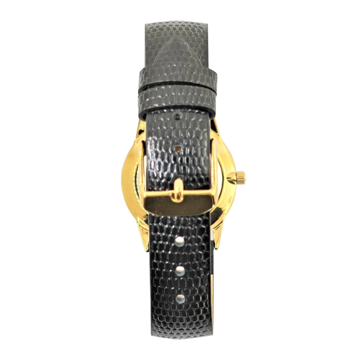 Women 30mm Wafer Slim Designer  Status Watch Black Dial